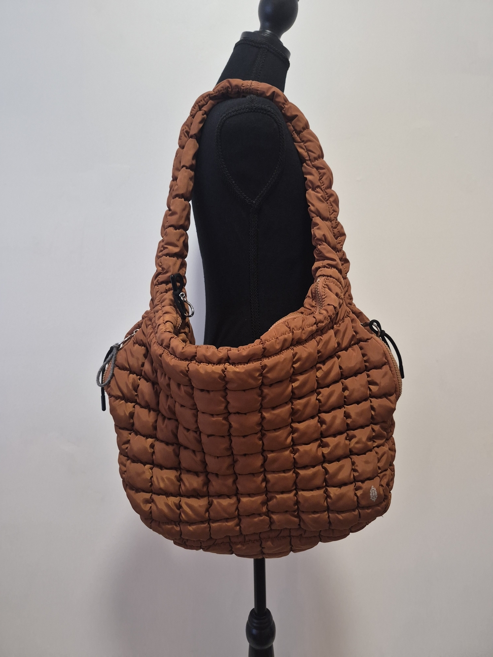 Free People Movement Quilted Hobo Shoulder Bag - Rust